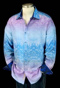 Robert Graham Jumping Jack neu mit Etikett $ 598 limitierte Auflage ombriertes Blumenhemd Medium - Bild 1 von 14