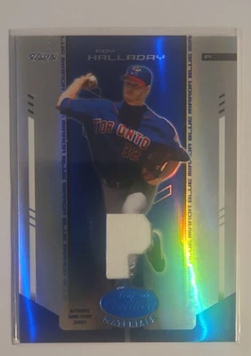 2004 Leaf Certified Materials-Roy Halladay#165 Blue Mirror Position Fabric 6/100 - Image 1 of 2