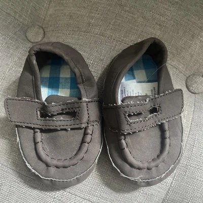 Bebés Niños Marrón Mocasines Bebé Barco Zapatos Sin Cordones Talla 3-6 Meses Foto 1 de 4