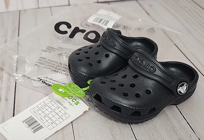 Sandalias Crocs clásicas con zueco sin cordones negras infantes pequeñas talla C4 etiquetas nuevas Foto 1 de 4
