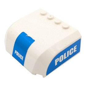 LEGO windshield white/blue 61484pb002 police truck city set 7743