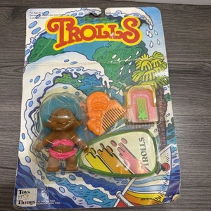 Bikini retro vintage Trolls 4002 Toys N Things pelo azul surf años 80 90 - Imagen 1 de 7