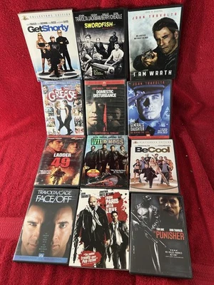 John Travolta 12 DVD Lot The Generals Daughter Grease From Paris With Love Cool - Image 1 of 4