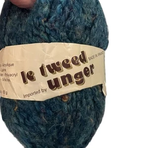 Le Tweed Unger Yarn 1.7oz Partie Varigated Blue Green 844 1 Skein France Wool - Picture 1 of 12