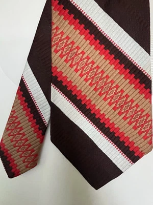 Corbata a rayas 4” años 70, Barney Miller Mr Kotter Groovy br/naranja retro ambiente occidental  Foto 1 de 4