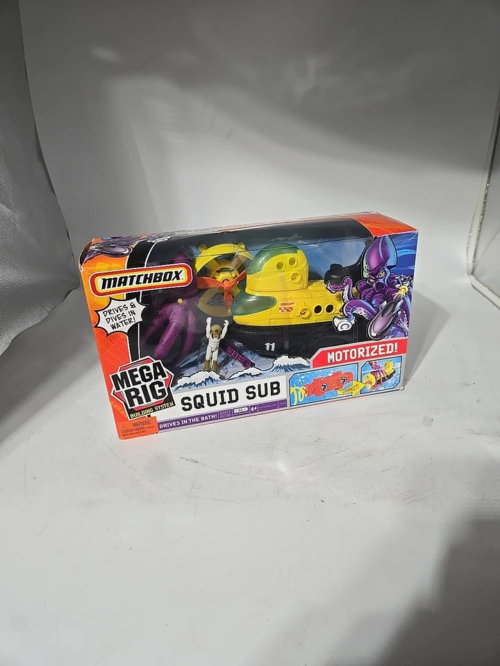 Matchbox Mattel Mega Rig Squid Sub 2010 K9582 Dives In The Bath Toy BRAND NEW!!  - Image 1 of 4