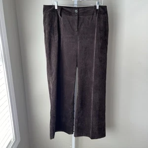 Michael Michael Kors Women’s Size 14 Brown Corduroy Pants Wide Leg Mid Rise - Picture 1 of 4