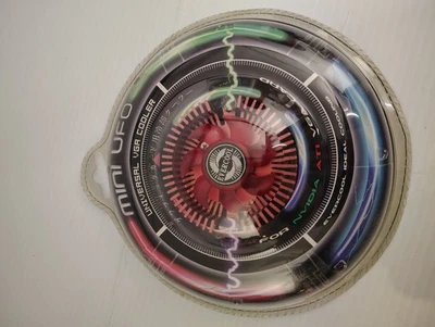 EverCool VC-RI-R (Red) Mini UFO Universal VGA Cooler, 12v, 50x50x10mm, Aluminum  - Image 1 of 3