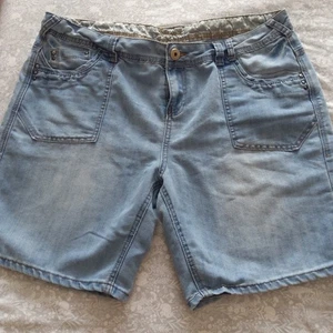 Women's Blue Lightweight Soft Denim Shorts Size 18 Long Length by George - Picture 1 of 10