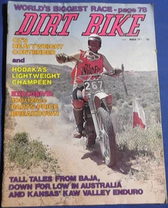 DIRT BIKE MAGAZINE MARCH 1974 CZ400 HODAKA DIRT SQUIRT HOPETOWN VINTAGE - Picture 1 of 7