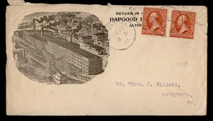 DR WHO 1902 TRAKTOR HAPGOOD PFLUG WERBUNG ALTON IL NACH LAFAYETTE KY M55999 - Bild 1 von 2