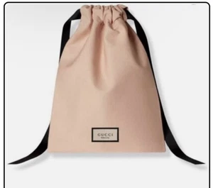 👛 GUCCI Beauty Dust Bag Travel Drawstring Pouch Makeup Cosmetic Floral Lining - Picture 1 of 13