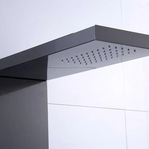 Panel de ducha de lluvia de acero inoxidable con kit de ducha de mano diseño moderno - Imagen 1 de 12