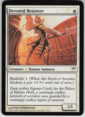 Devoted Retainer C Champions of Kamigawa 7 NM - Image 1 of 2