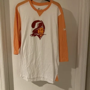 Camiseta Tampa Bay Buccaneers Rewind Manga 3/4 Blanca Y Naranja L Grande Nike - Imagen 1 de 5