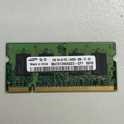 Samsung 1GB DDR2 RAM PC2-6400 800MHz CL5 1.8V non-ECC SoDIMM M470T2864QZ3-CF7 - Image 1 of 4