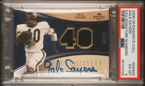 POP 1 2006 UD Exquisite Collection #ESN-GS GALE SAYERS /40 SIGN RELIC NFL LEGEND - Picture 1 of 2