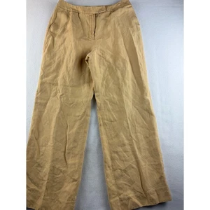 Talbots Damen hellbraun Seide Leinen weites Bein Hose Größe 10 - Bild 1 von 8