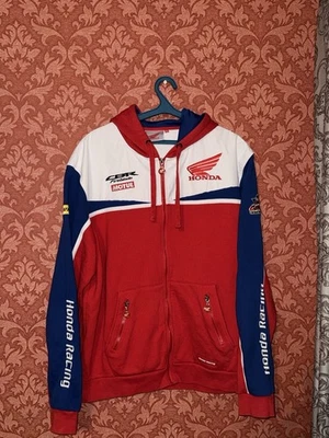 Jaqueta de corrida HRC Honda zíper completo tamanho 2XL masculina Motul Clinton Dunlop multicolorida - Imagem 1 de 4