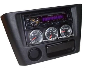 Triple 45mm Gauge Pod DIN Set - Mitsubishi Lancer Evo 4 5 6 Boost Oil Temp Volt - Picture 1 of 2