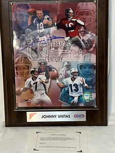 Johnny Unitas autograph Framed Plaque - NIB - Picture 1 of 4