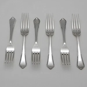 EXCELLENCY Design JAMES DIXON & SONS Silver Service Cutlery Six Table Forks - Picture 1 of 2
