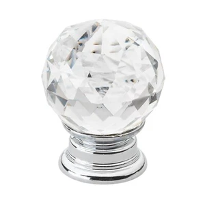 GlideRite 1-1/4" Round K9 Crystal Cabinet Dresser Drawer Knob Clear 9003-CR-30-1 - Picture 1 of 3