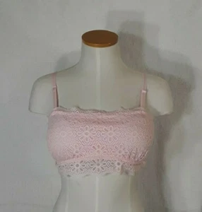 New AERO Aeropostale pink lace  bralette size XL women´s adjustable straps - Picture 1 of 5