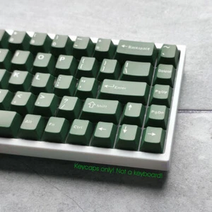 Forest Green Doubleshot PBT 126 Keycaps set fits Cherry MX Mechanical Keyboards - Picture 1 of 9