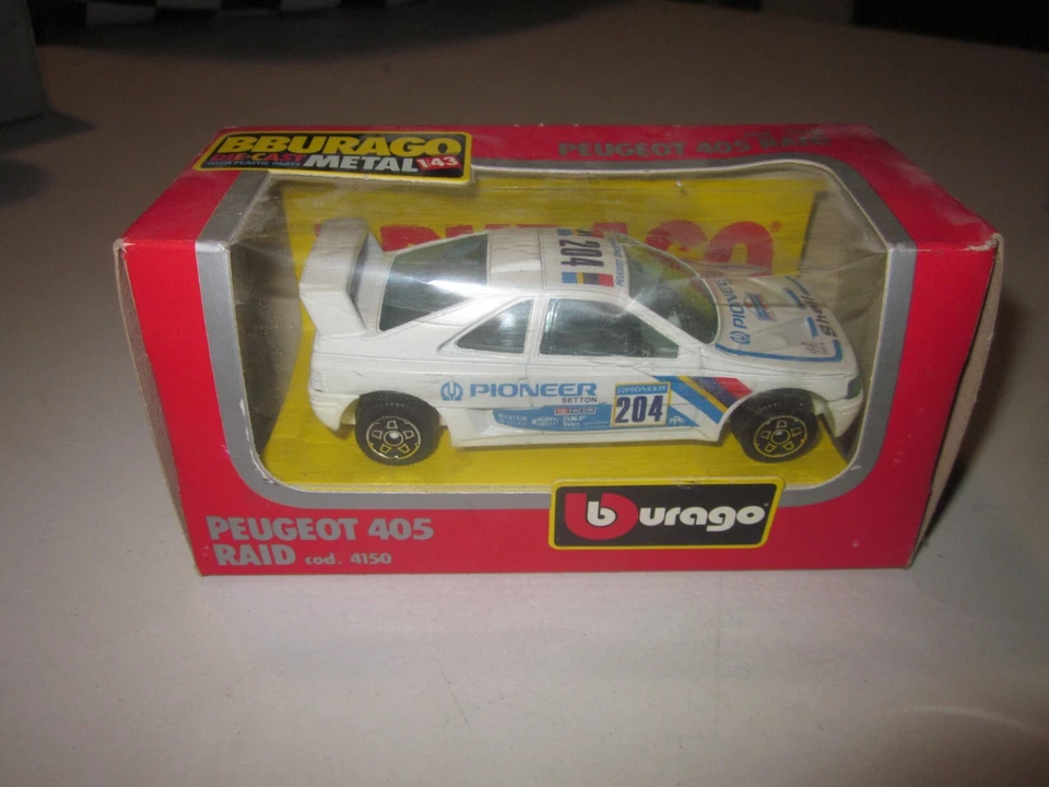 Burago 1/43 PEUGEOT 405 Raid Bianco Dakar Rally - Immagine 1 di 1
