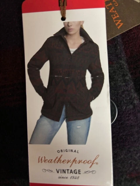 Weatherproof WOMEN'S Aztec Southwestern Jacket  Sherpa Fleece Lined(RED L)NWT - Image 1 of 1
