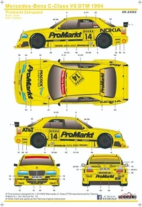 S.K. Decals SK24201 1:24 Mercedes C-Class V6 DTM '94 Zakspd Promarkt Decal Sheet - Picture 1 of 5