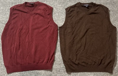 Roundtree & Yorke Suéter Chaleco Para Hombres Grande Pullover Golf Lote de 2 Diamante Argyle Foto 1 de 4