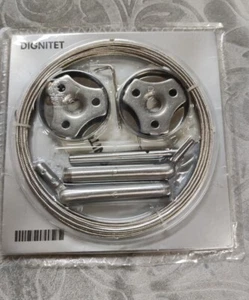 2 Sets Ikea Dignitet Gardine Draht Edelstahl 5 Meter / 197" - Neu 20325 - Bild 1 von 2