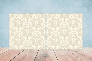 Juego de 2 azulejos de pared de cerámica Damasco decoración cocina salpicadero baño - Imagen 1 de 2