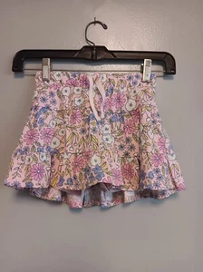 Cat And Jack Girls size 6 pink floral short skirt / skort shorts built in - Picture 1 of 5