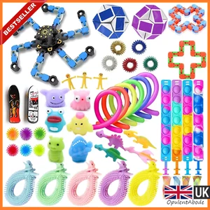 🔴1-100pcs Mystery Stress Relief Fidget Sensory Toys Push Pop Toys Bundle Set UK - Picture 1 of 5