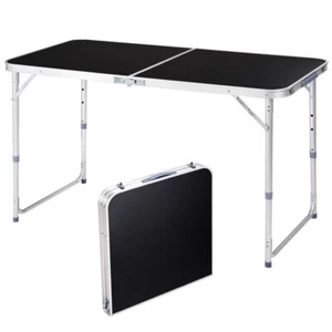 Mesa plegable de aluminio de 4 pies de altura ajustable para camping picnic barbacoa uso - Imagen 1 de 15