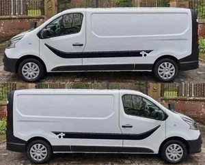 Vivaro Renault Trafic Graphics Side Stripes Decals - Picture 1 of 4