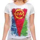 Eritrea Grunge Flag Ladies T-Shirt Tee Top Iritriya Eritrean Erta Shirt Football