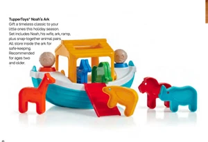  Tupperware Noahs Ark Noah & 2 Each Animals Boat Bathtub or Sand Toy New in Box - Picture 1 of 2