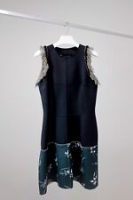 Marie Saint Pierre Black Sleeveless Ruffle Dress, Size XL