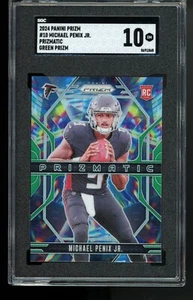 Michael Penix Jr 2024 Panini Prizm #10 Green Prizmatic RC NFL Atlanta SGC 10 Gem - Bild 1 von 3