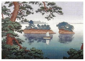 Postcard Tsuchiya Koitsu Spring Rain at Matsushima Art Gallery Victoria BC MINT - Picture 1 of 1