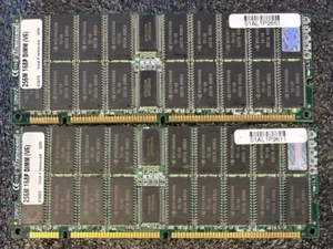 Lot of 2-TRANSCEND 256MB EDO DIMM RAM 32Mx72 50ns 168-pin ECC Buffered *TESTED* - Picture 1 of 3