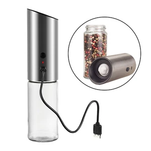 Elektrische Salz Pfeffermühle Pfeffermühle USB Wiederaufladbares Küchenwerkzeug - Bild 1 von 11