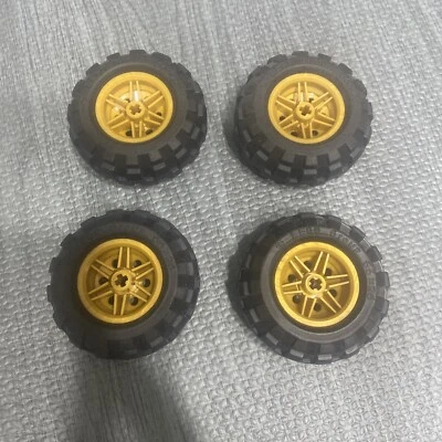 ☀️NUEVOS neumáticos Lego 56x26 Technic globo LOTE DE 4 con ruedas doradas NXT Mindstorms Foto 1 de 2