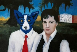MAGNET George Rodrigue's Blue Dog "You Ain't Nothing But a Blue Dog" 2.5" x 3.5" - Picture 1 of 2