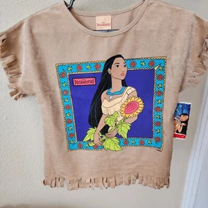 Vintage Disney Pocahontas Swimwear Youth Medium Red Cartoon Movie Made USA 90s - Picture 1 of 6