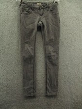 Free People Jeans Skinny Stretch Mid Rise Charcoal Gray Denim Womens Size 25